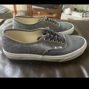 Silver Sparkly Vans; NWOT